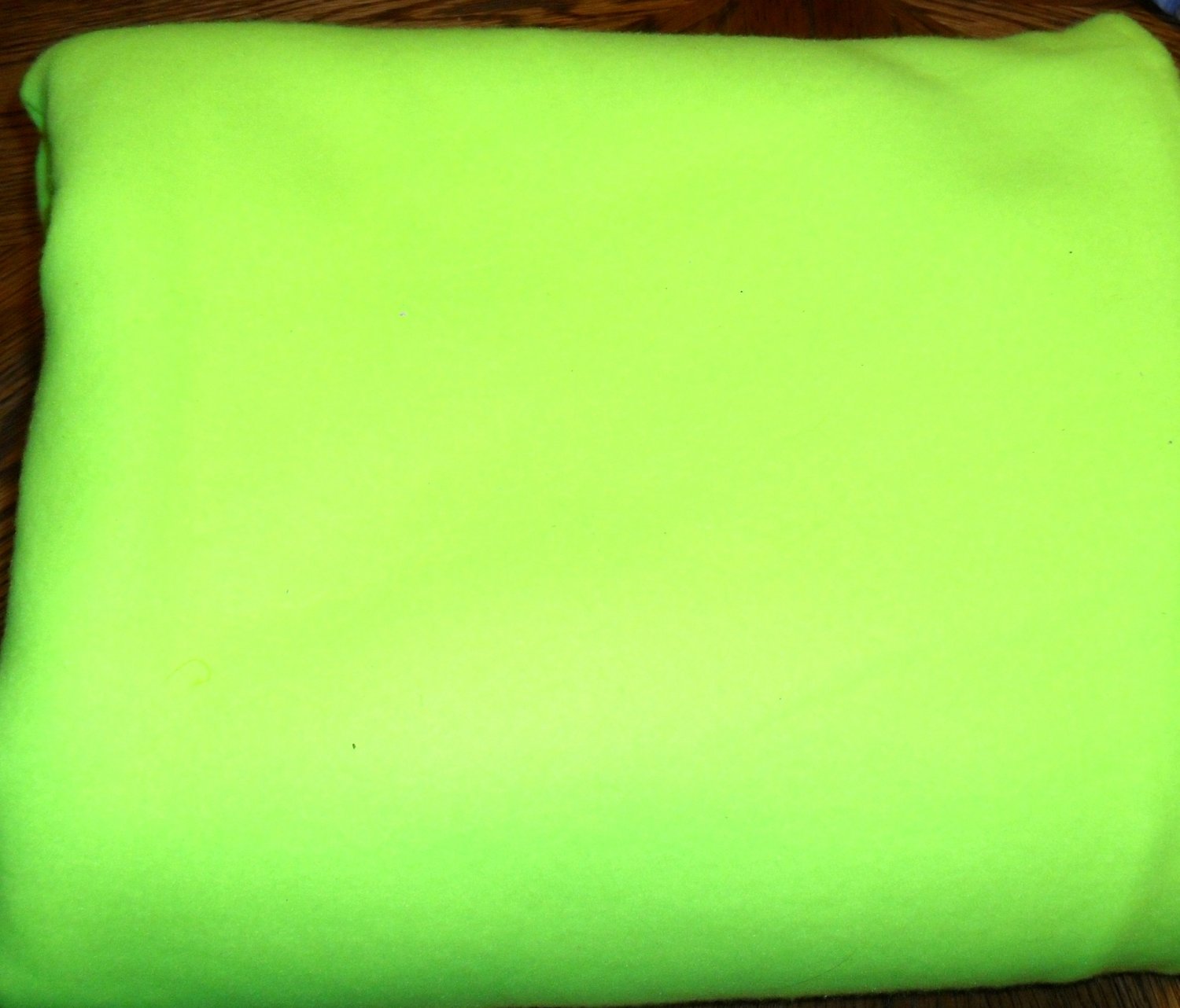 FLUORESCENT Green FABRIC 3+ Yds x 62" BLACKLIGHT ~ EC FREE SHIP