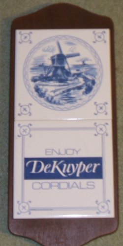 Dekuyper Liquor Sign Like New Made of Ceramic Tiles and Wood