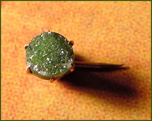 Antique Victorian 14k Gold and Druzy Gemstone Little Stickpin - Free USA Shipping