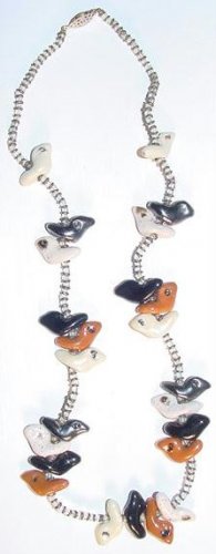 Vintage 1980s Santo Domingo Native American Birds Fetish Necklace
