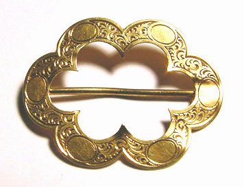 18th Century Georgian 18K Gold Engraved Buckle