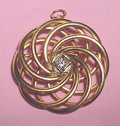 Edwardian 14K Gold and Diamond Pendant/Brooch