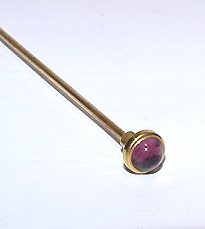 Victorian 10K Gold And Amethyst Hatpin