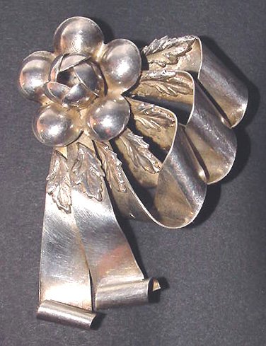Vintage Signed William Hobe Sterling Brooch