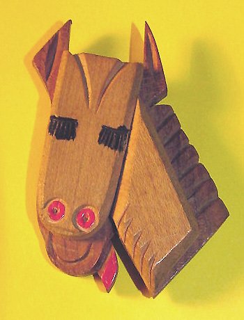 Comic Vintage 1950s Wooden Horse