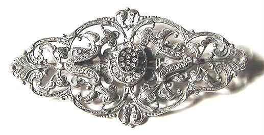 Fancy Sterling Cutout Brooch