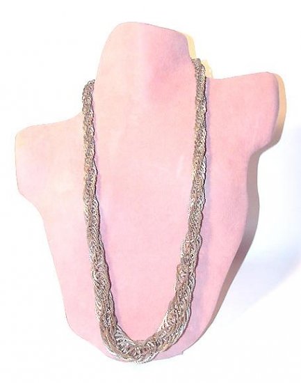 Vintage Mexican Woven Link Graduated Necklace - Free USA Shipping