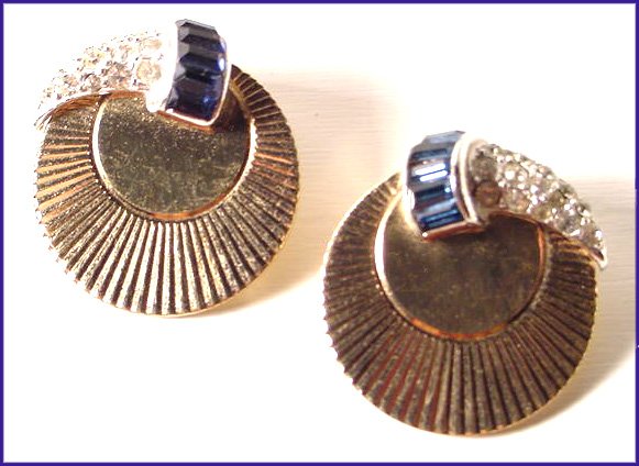 Vintage Signed Boucher Retro Earrings - Free USA Shipping