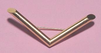 Art Moderne Geometric 14K Gold Brooch - Free USA Shipping