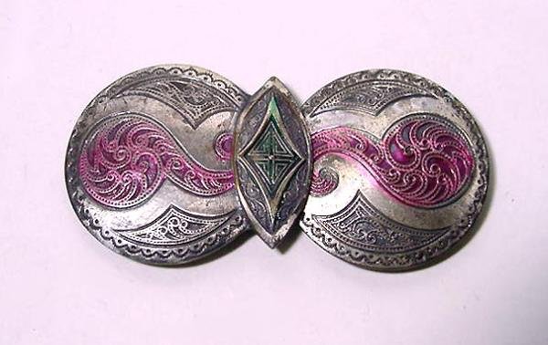 Fancy Tinted Antique Victorian Buckle - Free USA Shipping