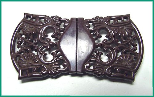 Fancy Vintage Celluloid Buckle - Free USA Shipping
