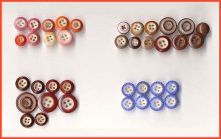 Colorful Lof of 38 Antique China Buttons - Sold