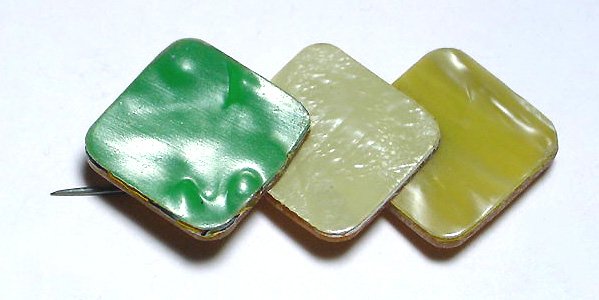 Art Deco Geometric Celluloid Hatpin - Free USA Shipping