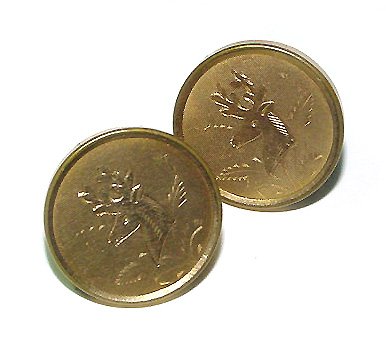 Antique Victorian Engraved Stag Earrings