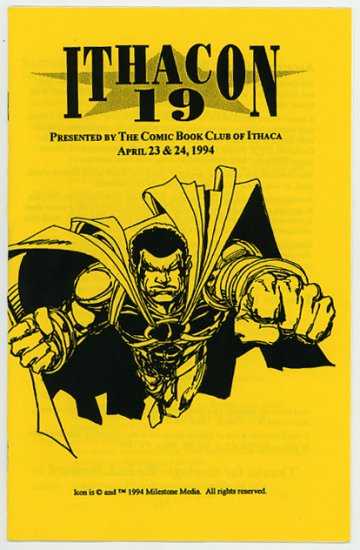 Ithacon 19 comic book con program, Mark D. Bright, Icon