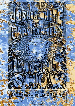 Gary Panter and Joshua White Light Show card, Pee Wee Herman
