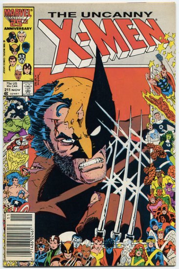 The Uncanny X-Men #211 Wolverine, Mutant Massacre, Near Mint 9.4
