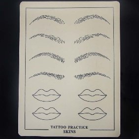 15 pcs of 15X20cm Tattoo makeup Practice Skin for Needles with black picture