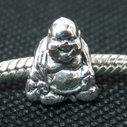Buddha bead sterling silver
