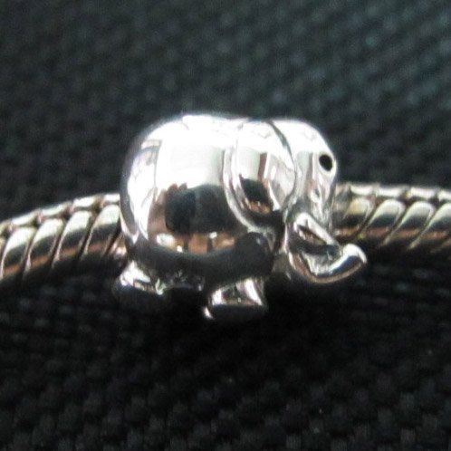 Elephant bead sterling silver