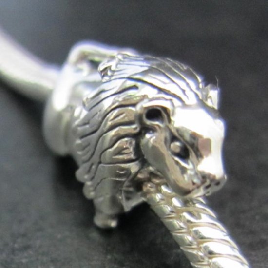 Leo bead sterling silver