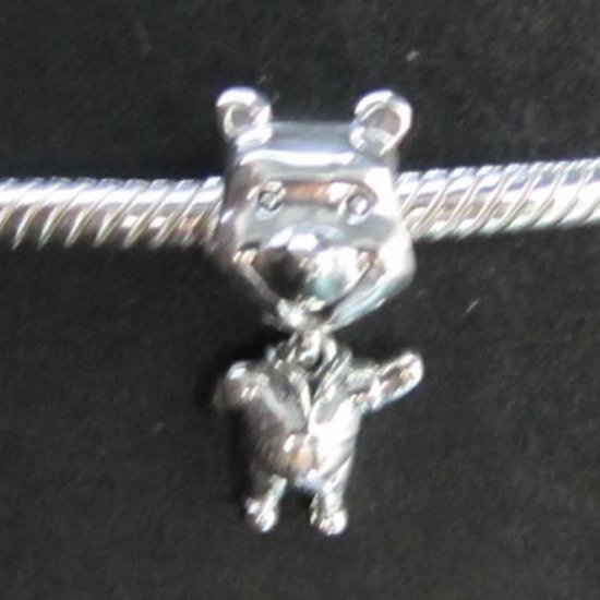 Pooh bead sterling silver