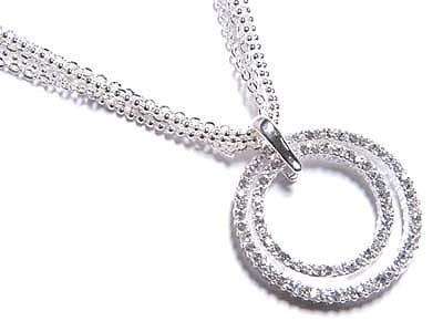 Double Circle of Life Austrian Crystal Necklace - FREE SHIPPING