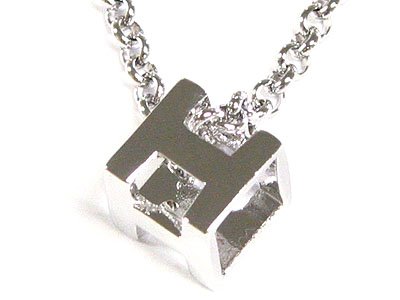 Gorgeous Swarovski Crystal "H" WGP 17 Inch Necklace - FREE SHIPPING
