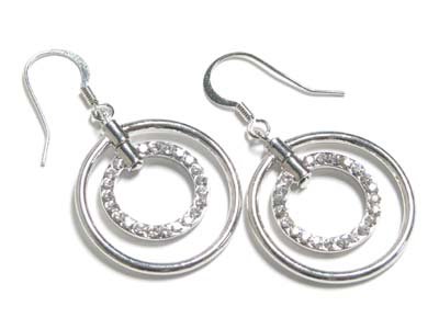 Gorgeous Double Circle of Life Austrian Crystal Earrings - FREE SHIPPING