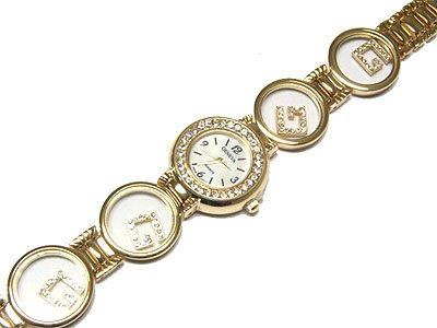 Gorgeous Motion Austrian Crystal Link Gold Watch - FREE SHIPPING