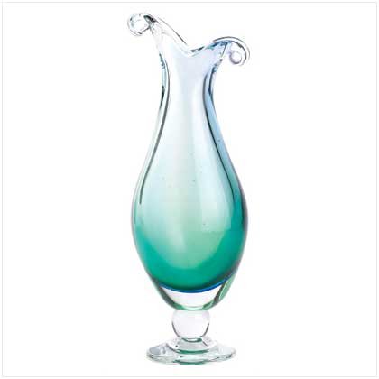 Tranquil Wave Art Glass Vase