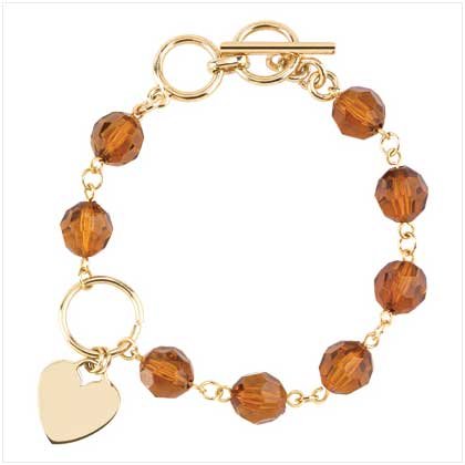 Amber Heart Bracelet