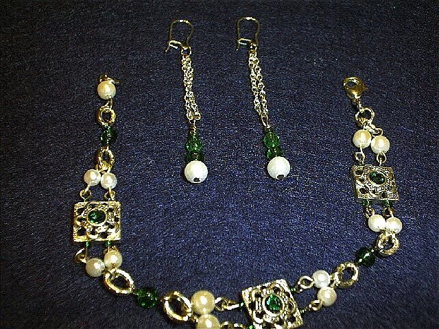 Faux Pearl and Swarovski Pearl