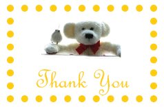 10 ThankYou Cards for Christenings/Baptisms/Naming Ceremony Invitations/Baby Showers