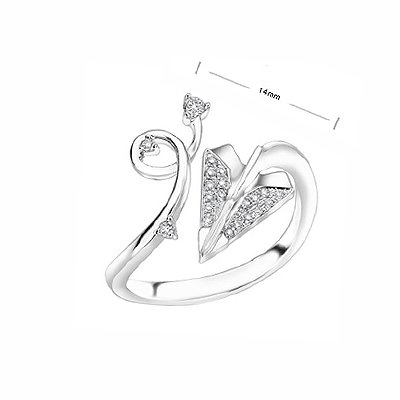 Love Cupid Arrow Aeroplan alike Fashion Diamond Ring