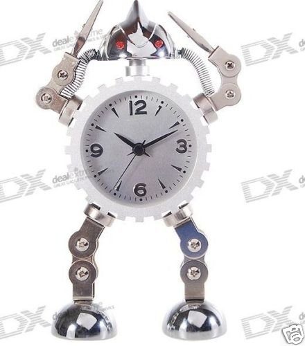 Metal Robot Alarm Analog Clock (1*AAA)