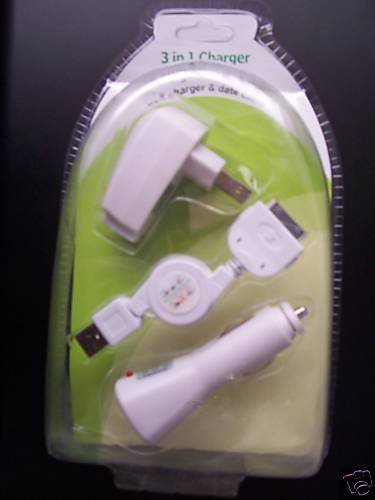 iPod USB/Car/AC Charger
