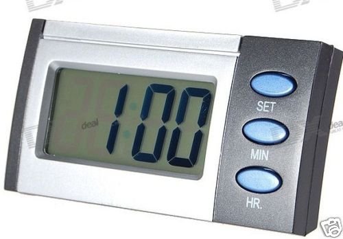 LCD Blue Backlit Talking Time Alarm Clock (English)