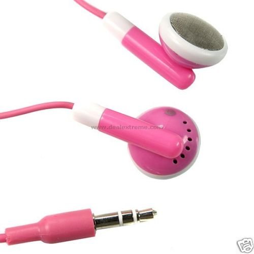 Stylish Pink Stereo Earbuds for iphone/ipod