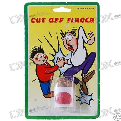 10x(2-Pack) Practical Joke Cut Finger Tip with blood