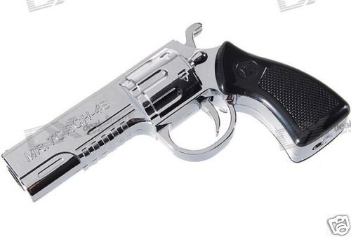 Gun Shaped Steel Butane Jet Torch Lighter