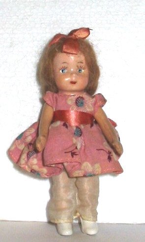1940's 5-1/2 inch tiny composition EUGENIA doll