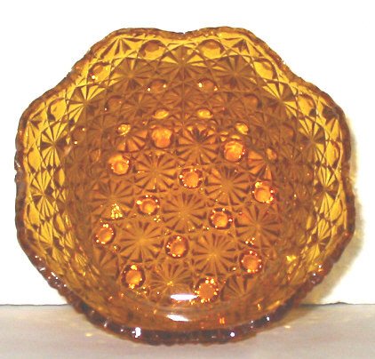 Antique Daisy and Button amber bowl