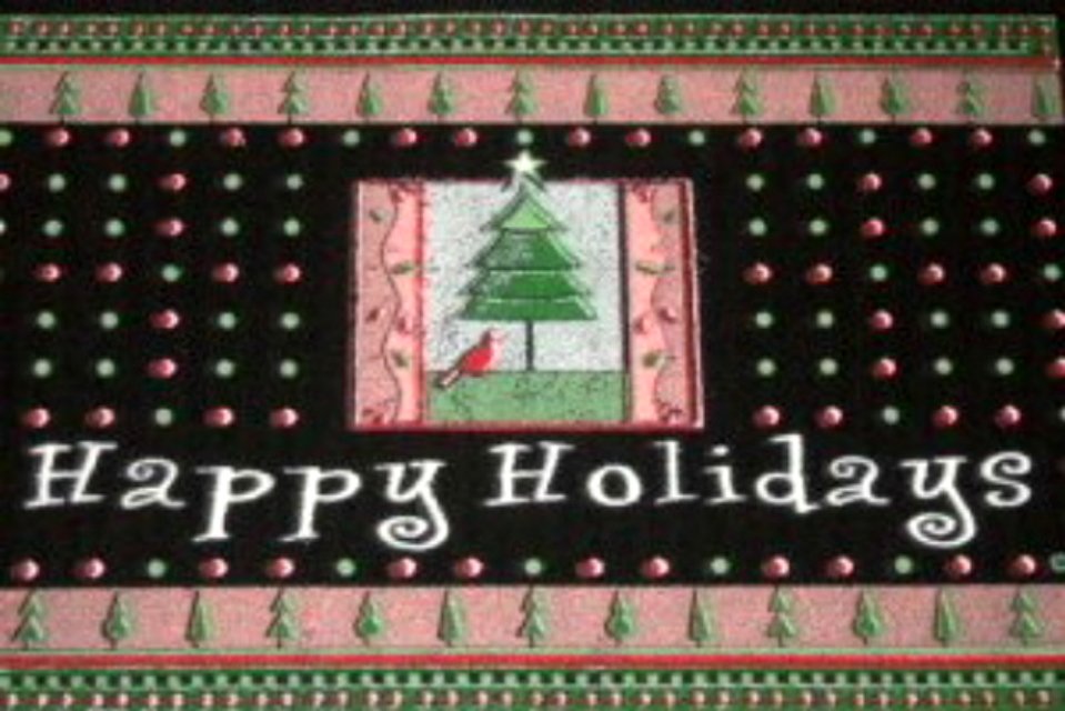 Christmas Rug Happy Holidays Door Mat