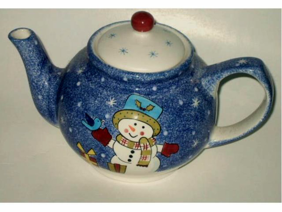 Frosty Snowman Ceramic Tea Pot
