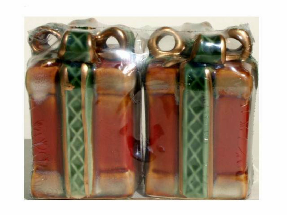 Christmas Gift Shaped Salt and Pepper Shakers