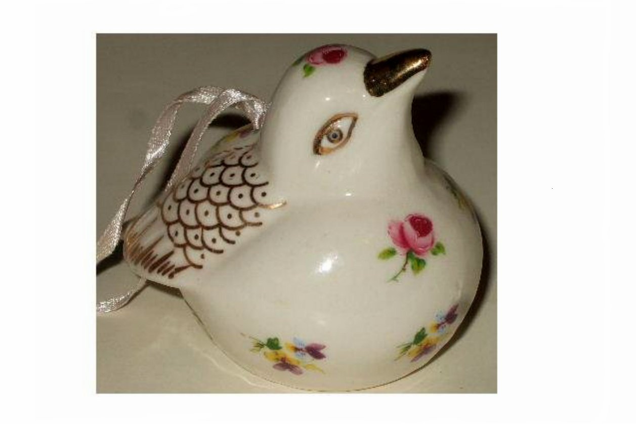 White Bird Figurine Christmas Ornament
