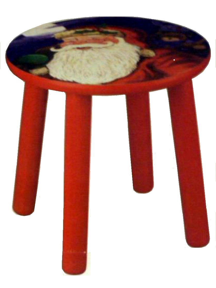 Child's Christmas Stool Santa Claus