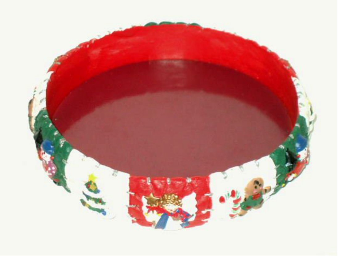 Christmas Pillar Candle Holder Holiday Decor