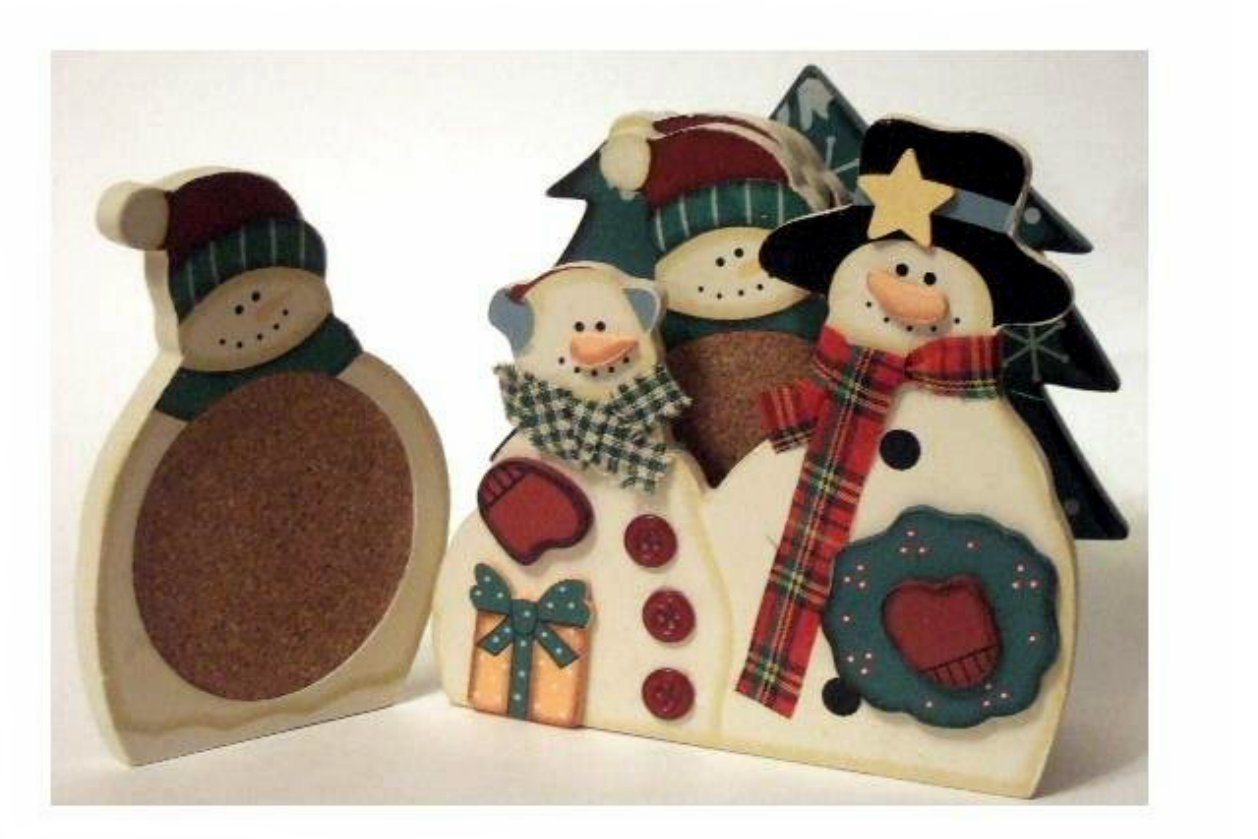 Christmas Snowman Coaster Set Holiday Decor
